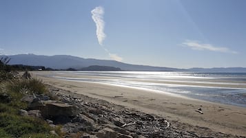 Beach nearby, sun-loungers