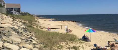 Plage à proximité, chaises longues, serviettes de plage
