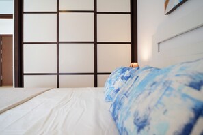 1 間睡房、熨斗/熨衫板、免費 Wi-Fi、床單