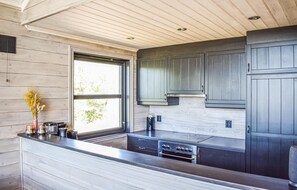 Kjøleskap, ovn, kokeplater og oppvaskmaskin