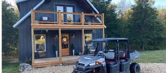Unique,modern, secluded cabin on 95 river front acres-utv-kayaks-trails-hot tub