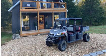 Unique,modern, secluded cabin on 95 river front acres-utv-kayaks-trails-hot tub