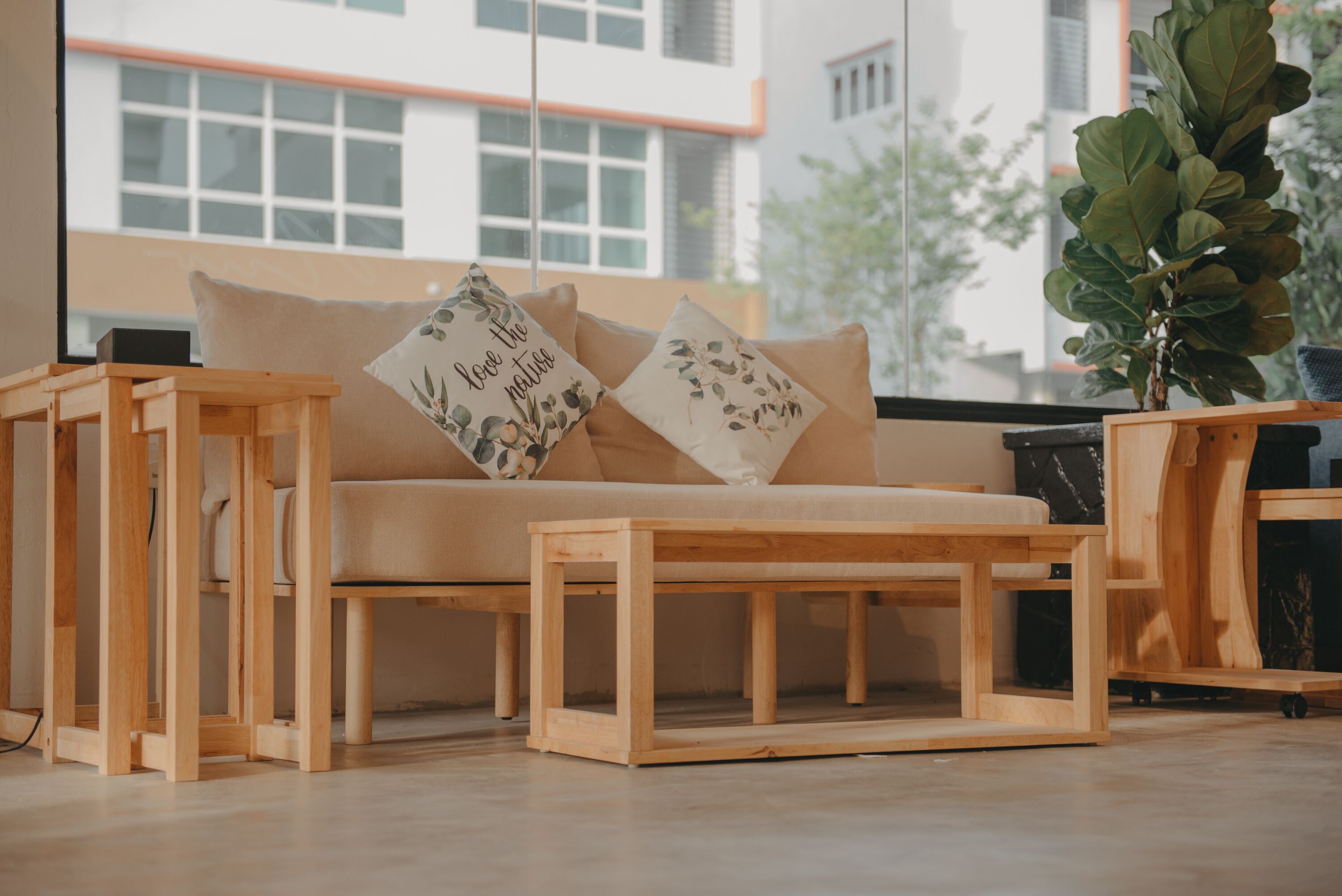 Área de estar no saguão