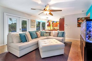 House, 2 Bedrooms | Living room - Urban Oasis W/hot Tub, Heated Pool And Private Movie Theater 2 Bedroom Home by RedAwning (Melbourne)