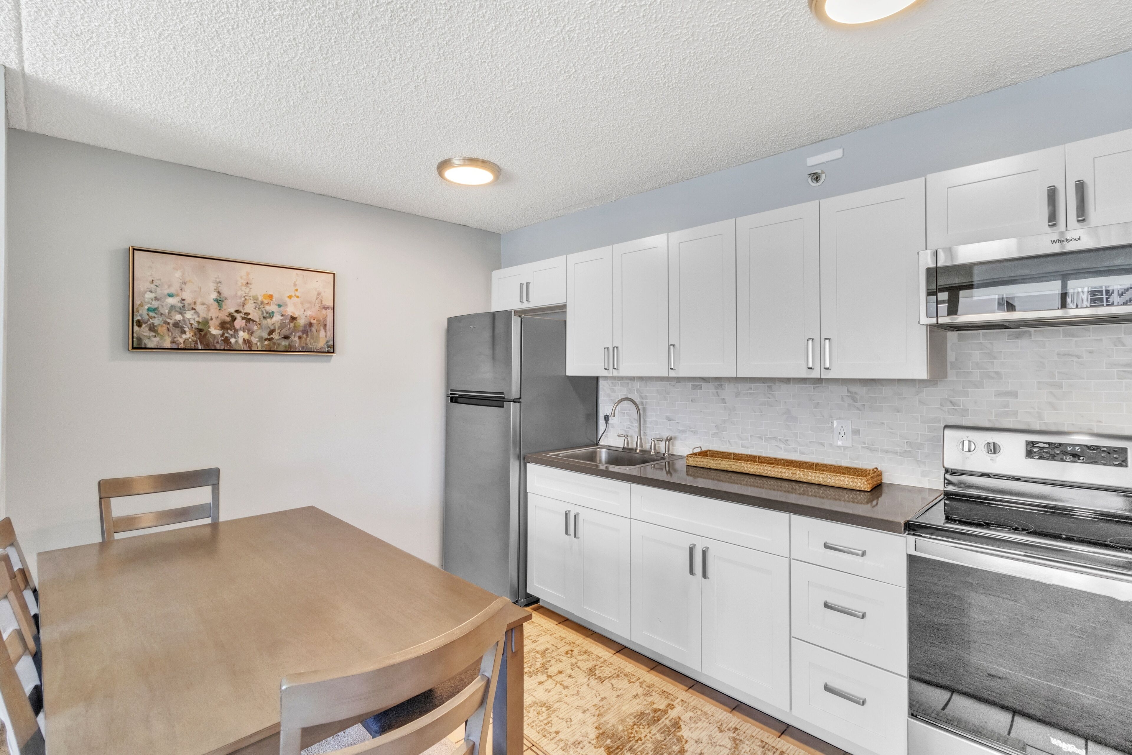 Apartamento, 1 habitación | Cocina privada | Frigorífico, horno, cafetera o tetera y tostadora