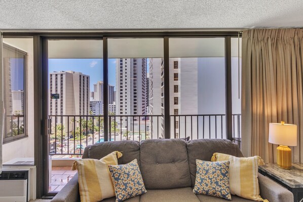 Condo, 1 Bedroom | Living area - Renovated Waikiki Banyan Condo w/ Pool View, Free parking (Honolulu)