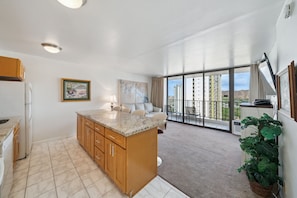 公寓客房, 1 間臥室 | 私人廚房 | 雪櫃、焗爐、咖啡機/沖茶器、多士爐