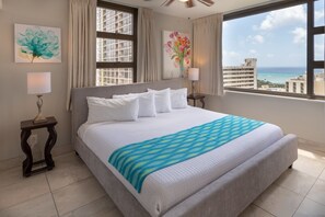 Condo, 1 Bedroom | 1 bedroom, laptop workspace, free WiFi - Newly Remodeled Corner Unit at the Waikiki Banyan with Diamond Head Views (Honolulu)