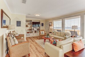 House, 3 Bedrooms | Living area - South Fletcher Beachfront Home by RedAwning (Fernandina Beach)
