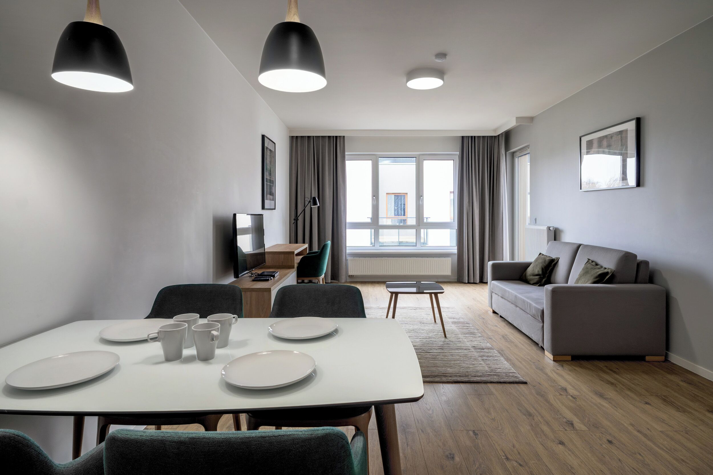 City Apartment | Living room | 37-inch flat-screen TV with digital channels