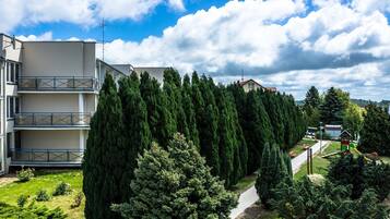 Vue sur la campagne depuis l’hébergement