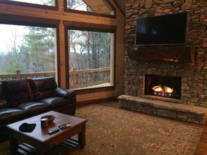 Smart TV, fireplace