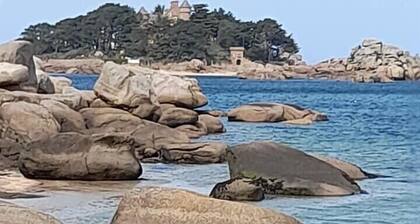 Typical Breton house in the Lannion region between sea and countryside in a quiet location
