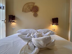 Chambre Double Standard pour 1 personne, 1 lit double, vue jardin