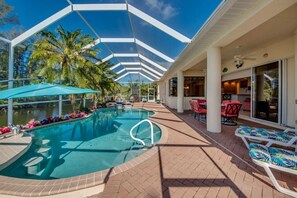 A heated pool