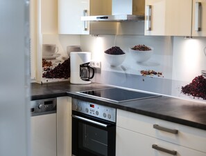 Apartment | Eigene Küche | Großer Kühlschrank, Mikrowelle, Ofen, Herdplatte