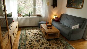 Apartment | Living room | 42-inch flat-screen TV with cable channels, TV