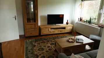 Apartment | Living room | 42-inch flat-screen TV with cable channels, TV