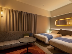 Kamar Twin Deluks | Wi-Fi gratis dan seprai linen