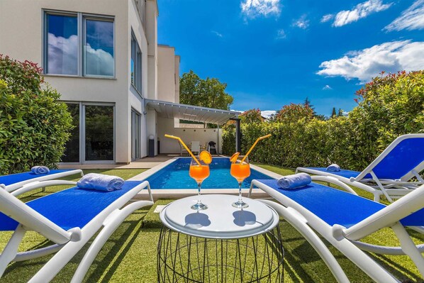 A heated pool