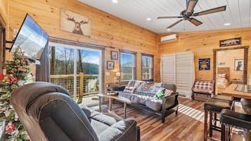 Smart TV, fireplace, DVD player, streaming services