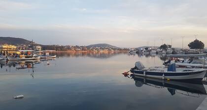 PiPi's House is located in Nea Artaki, Evia and has a balcony and sea views.