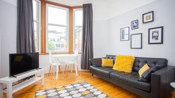 TV, fireplace, offices