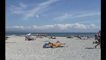 På stranden