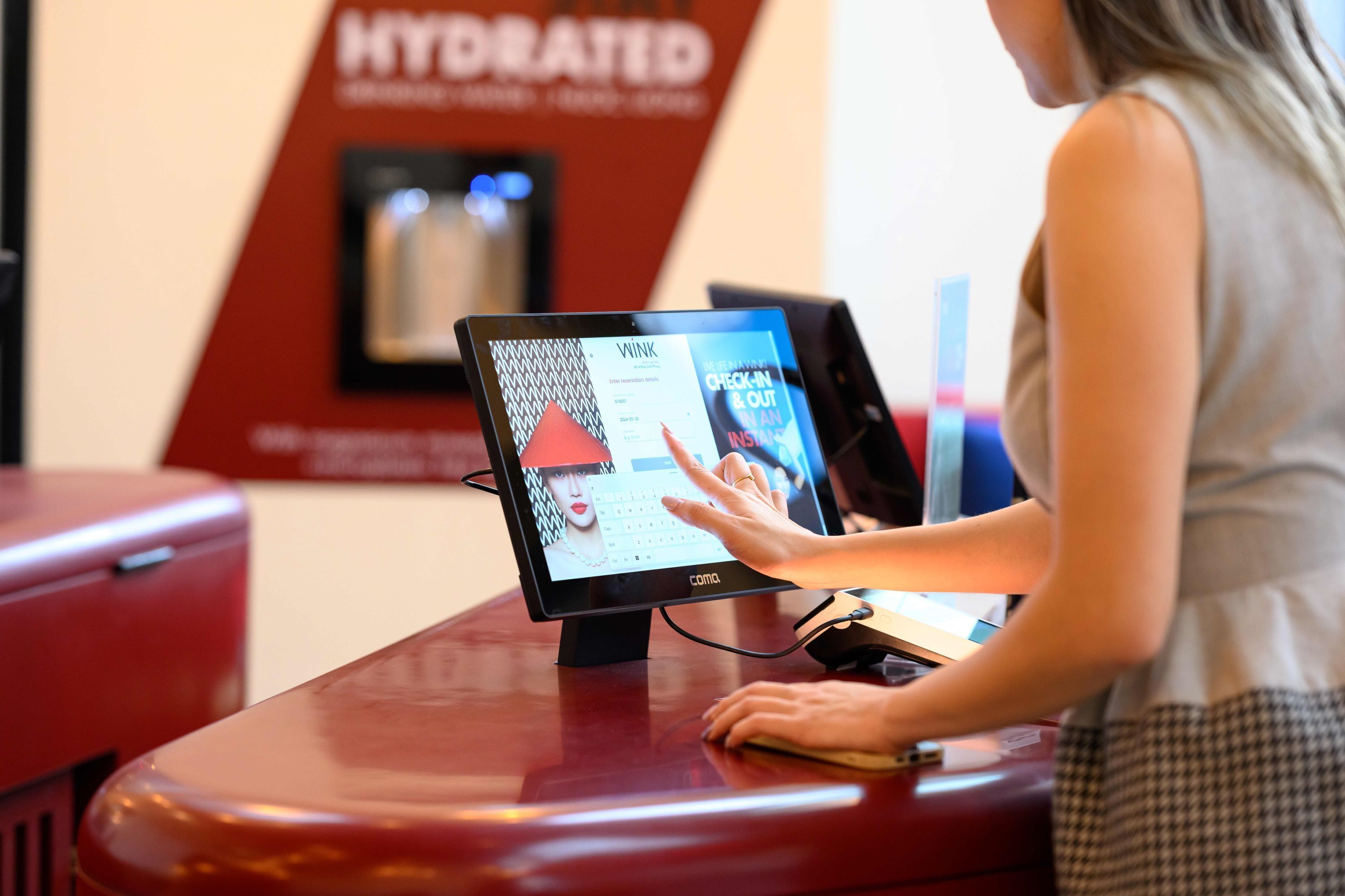 check-in/check-out kiosk