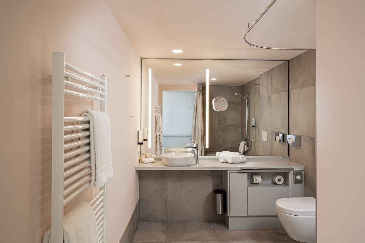 comfort room, balcony | bathroom | shower, eco-friendly toiletries, hair dryer, towels