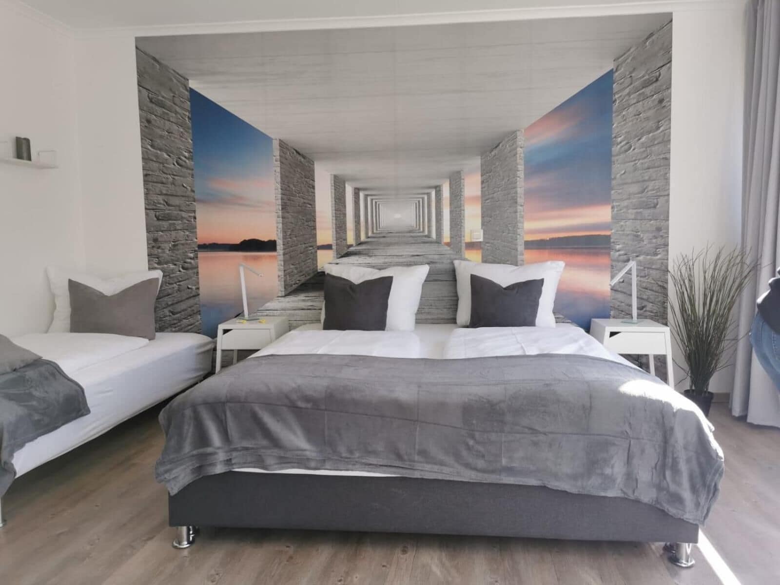 Premium bedding, individually decorated, individually furnished, desk