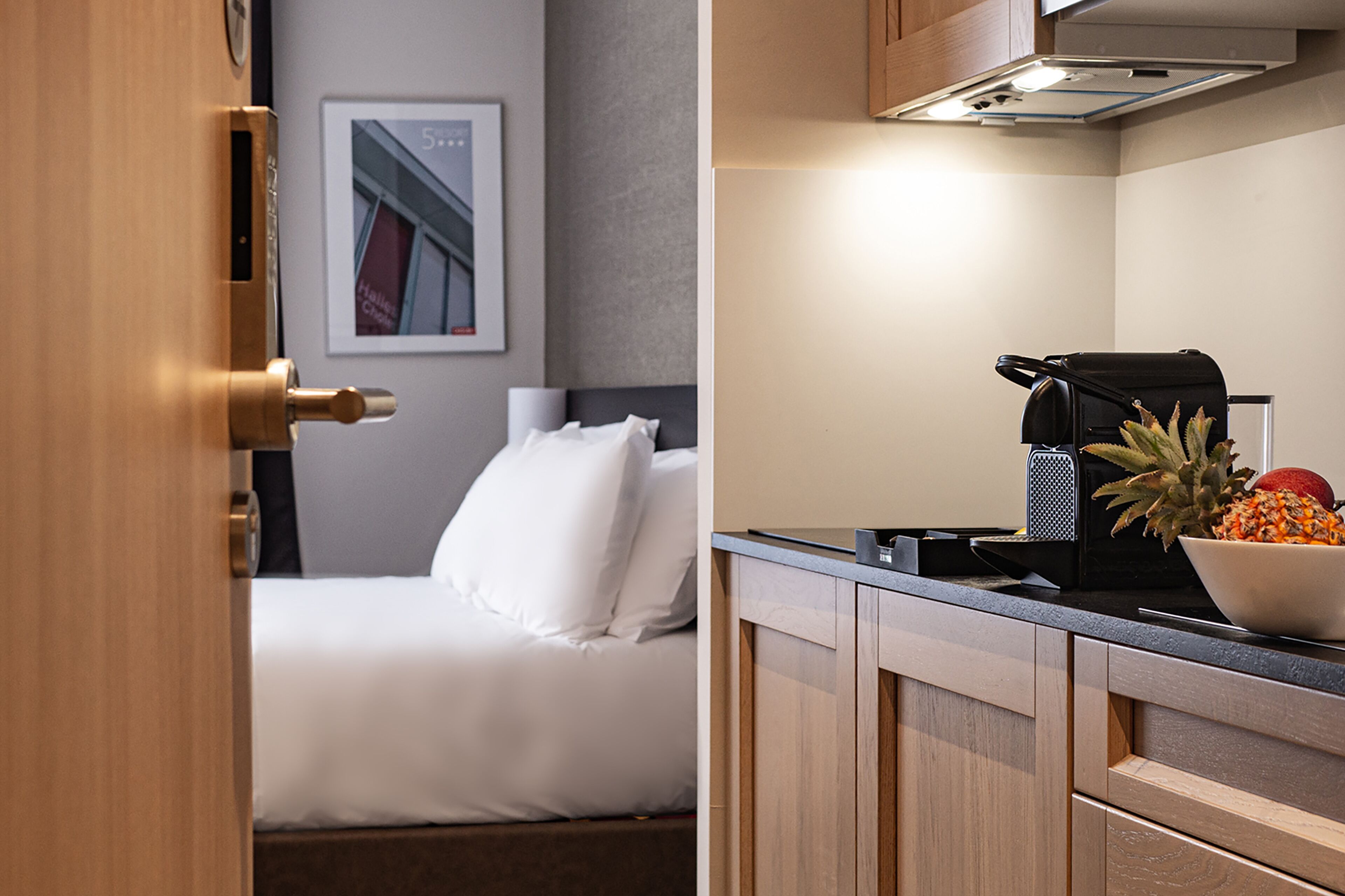 premium bedding, memory-foam beds, individually decorated, desk