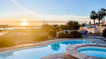 Outdoor pool, a heated pool