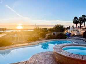 Outdoor pool, a heated pool