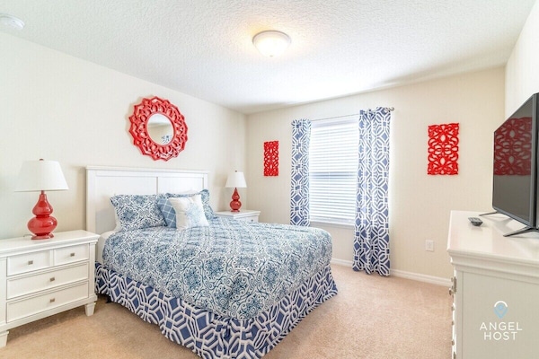 Bedroom 3 is has a plush queen-size bed and an ensuite bathroom.