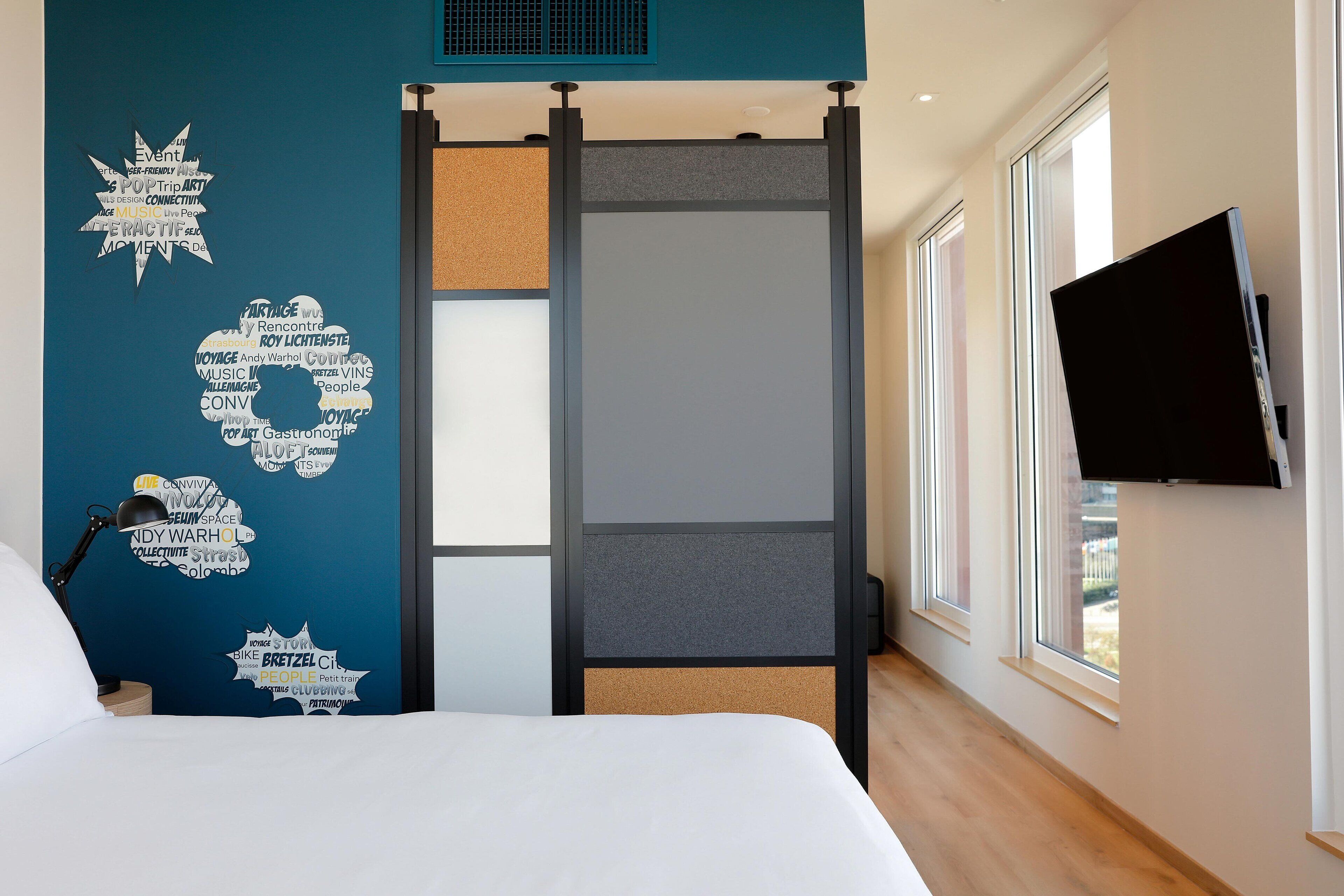 aloft, room, 1 king bed | premium bedding, in-room safe, individually decorated