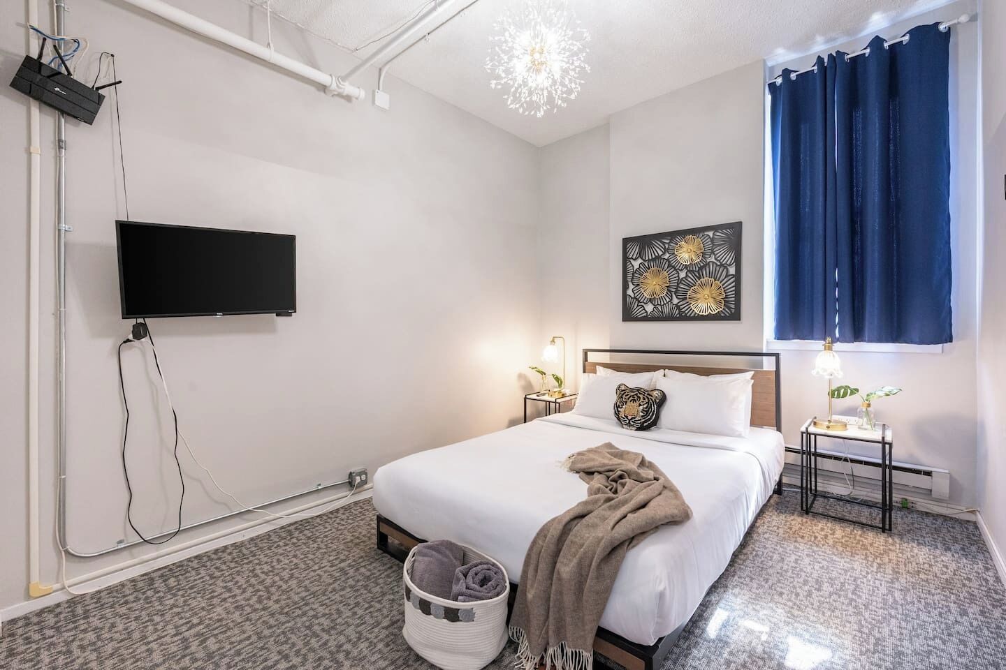 Desk, iron/ironing board, travel crib, free WiFi