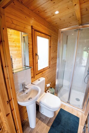Hair dryer, towels, toilet paper