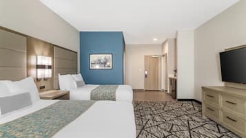 Standard Room, 2 Queen Beds, Non Smoking, Refrigerator & Microwave