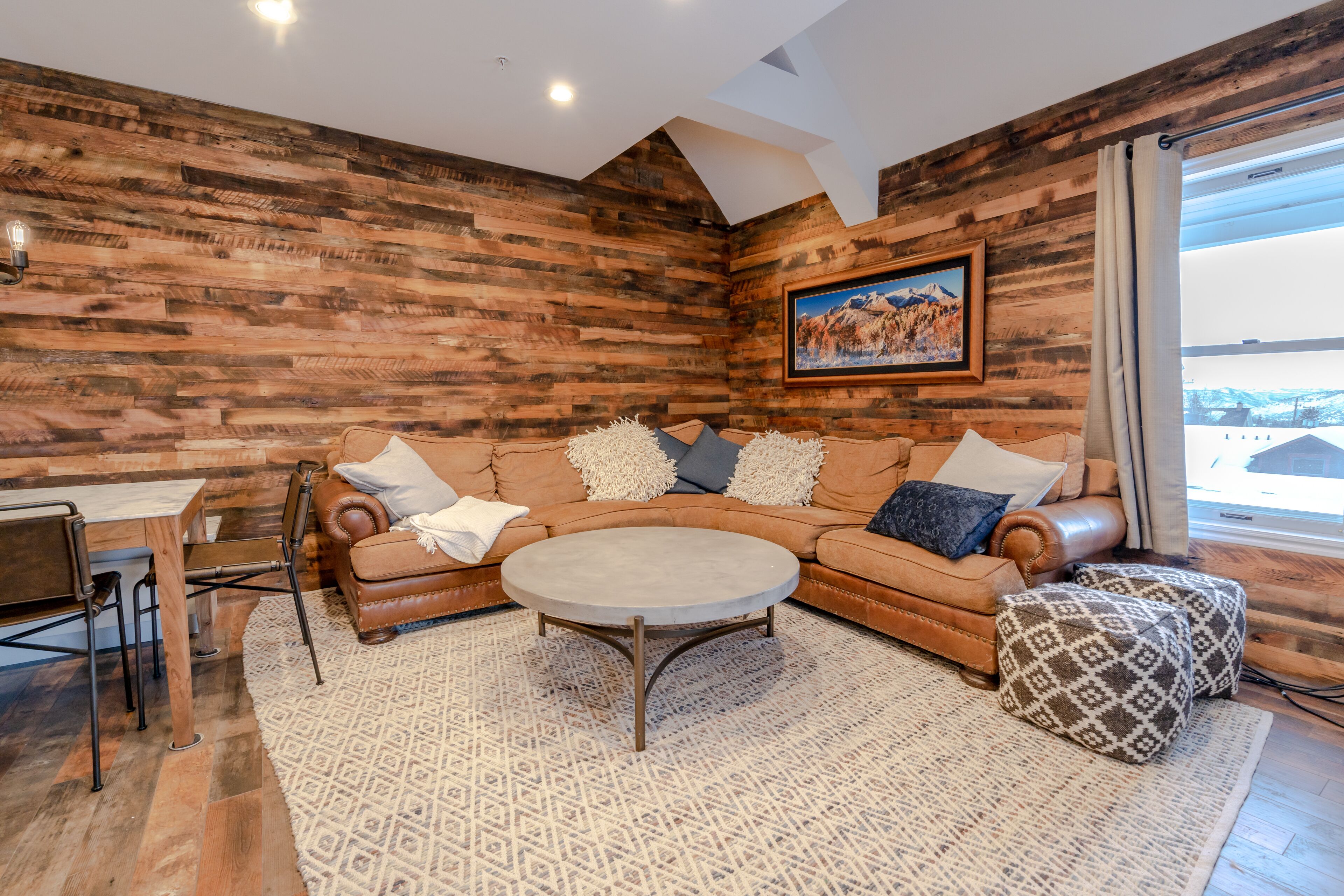 blue church lodge a | living area | 50-inch flat-screen tv with cable channels, tv, fireplace