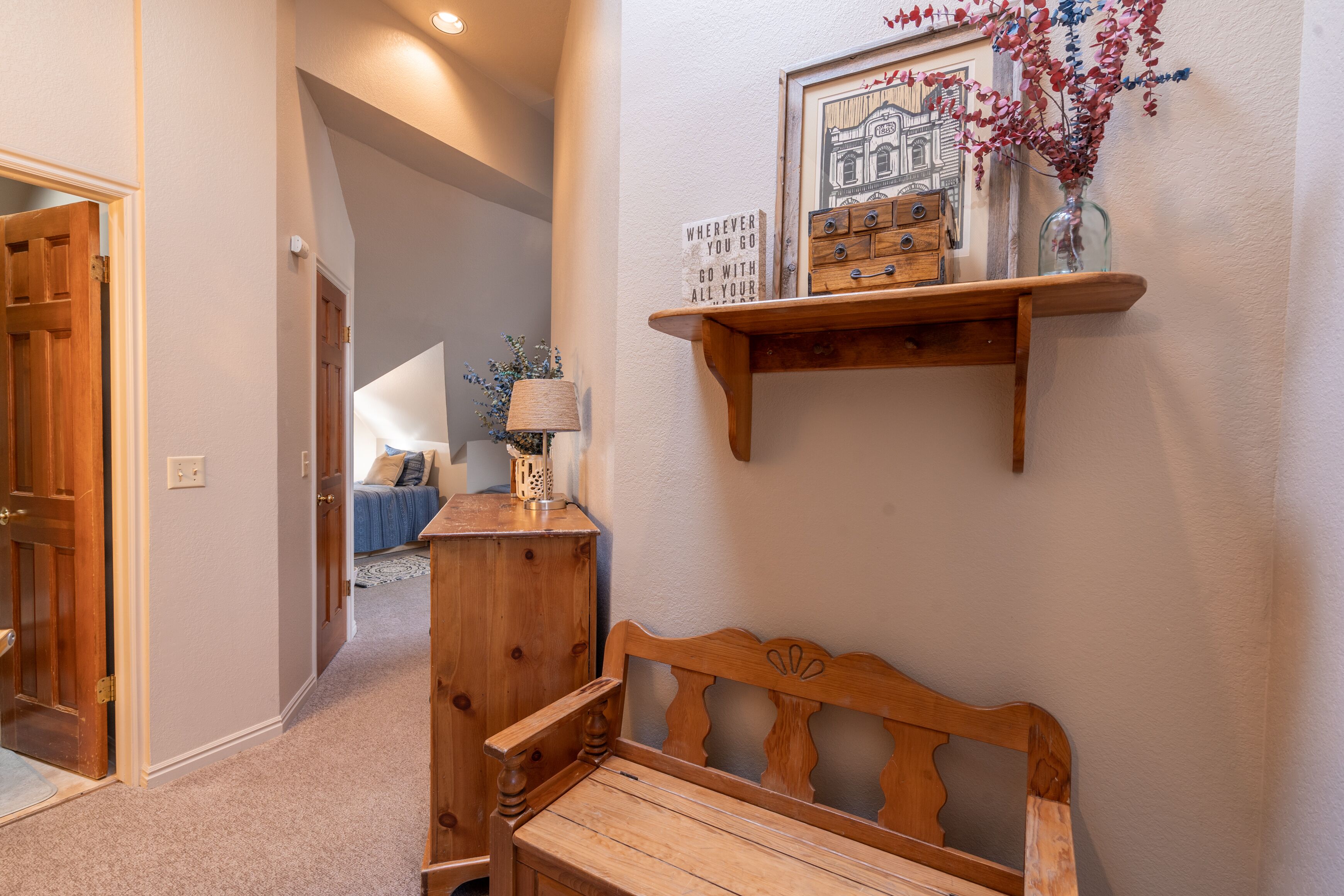 blue church lodge c | living area | 50-inch flat-screen tv with cable channels, tv, fireplace