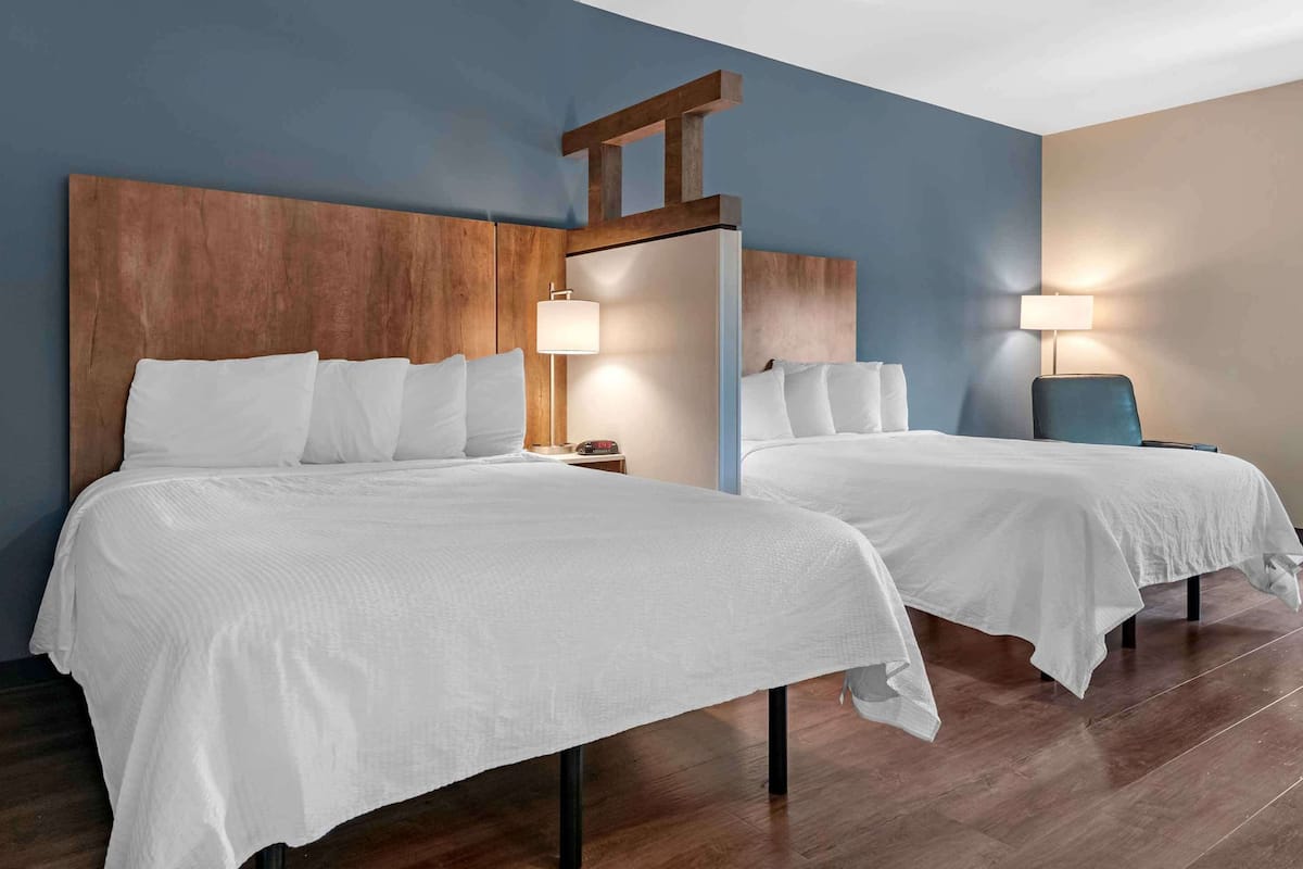 standard studio, 2 queen beds, non smoking | premium bedding, desk, laptop workspace, iron/ironing board