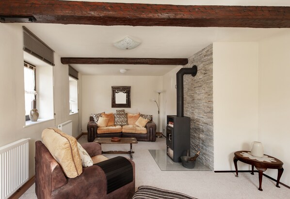 House | Living area | Fireplace - The Old Farmhouse (Burgpreppach)