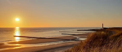 Vlak bij het strand