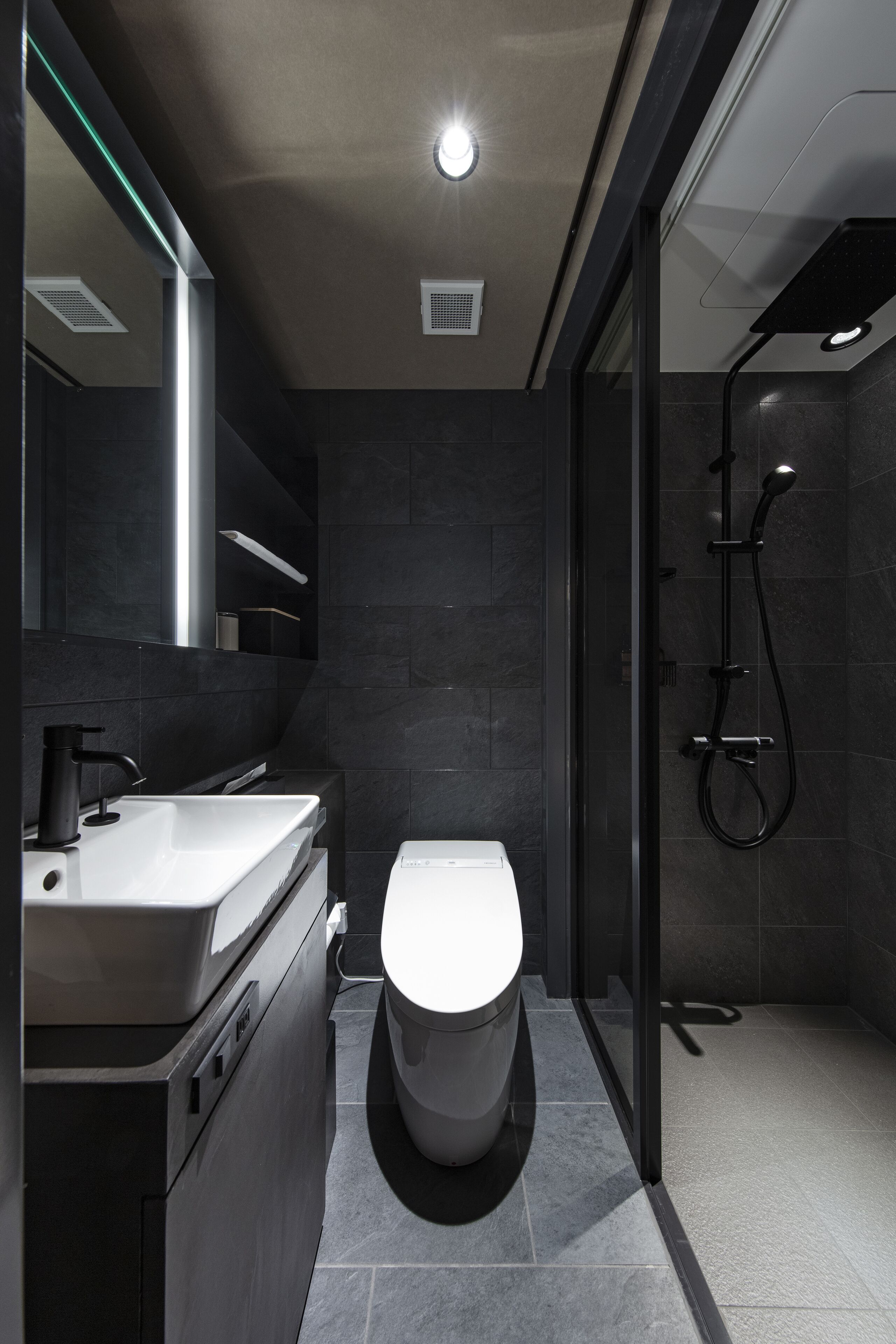 superior queen | bathroom | free toiletries, hair dryer, slippers, electronic bidet