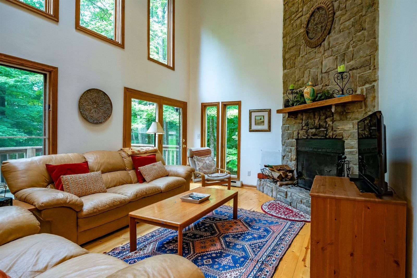 Fireplace, DVD player