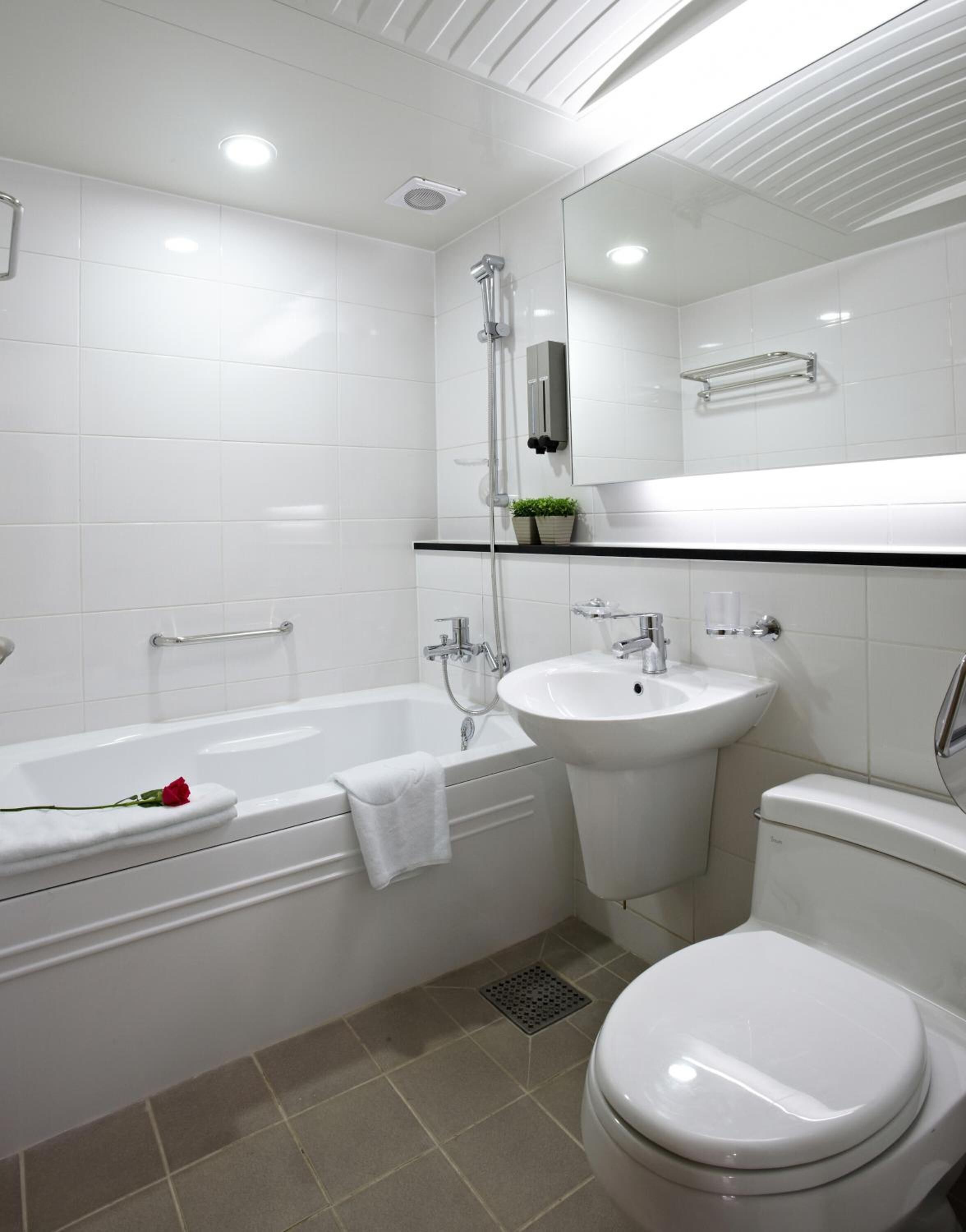 free toiletries, hair dryer, towels, soap