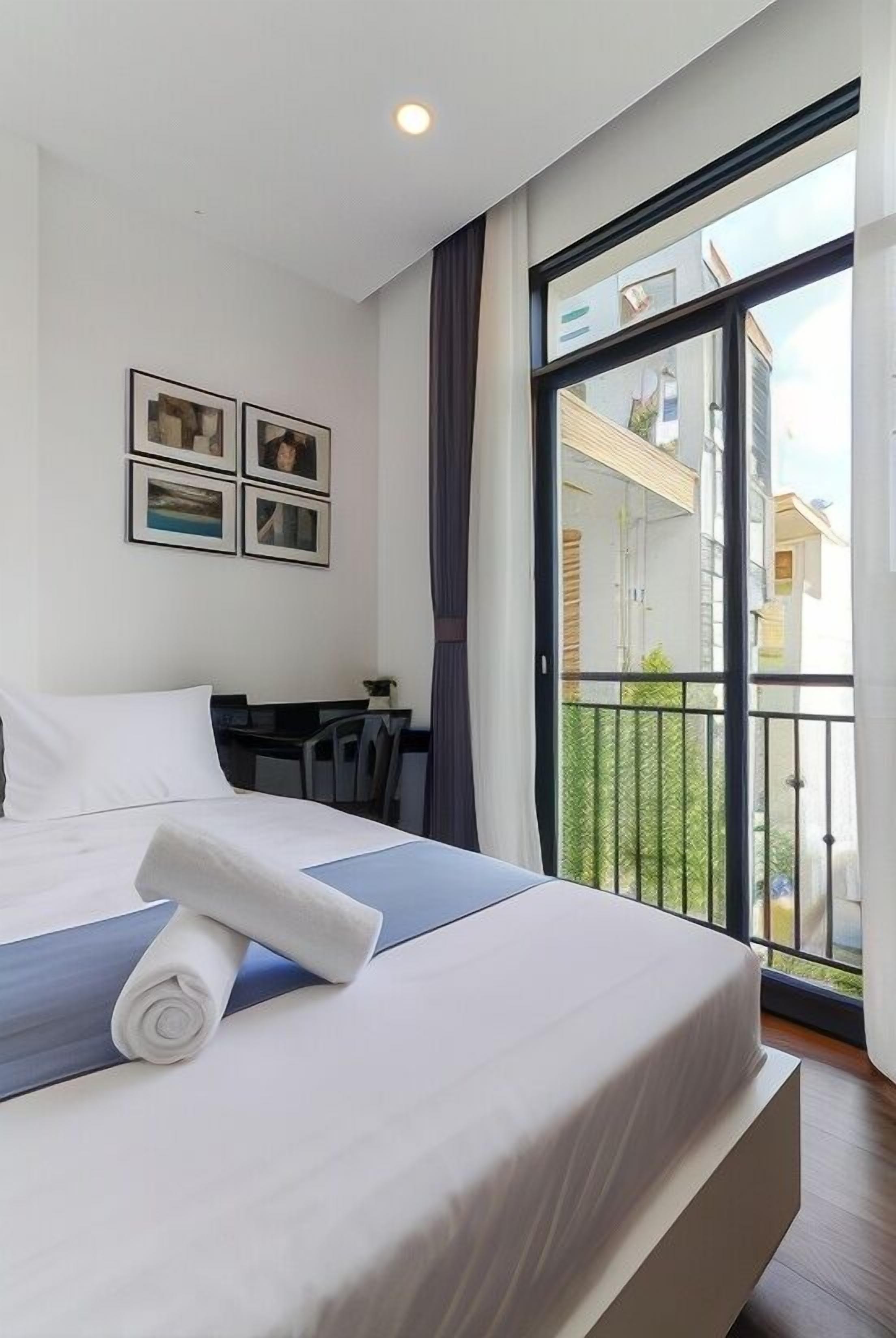 Individually decorated, individually furnished, desk, iron/ironing board