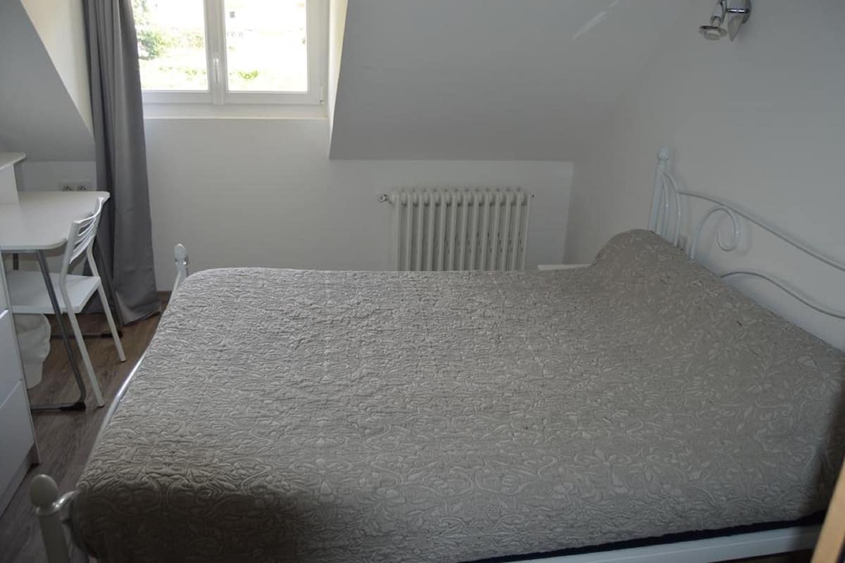 Individually decorated, individually furnished, desk, iron/ironing board