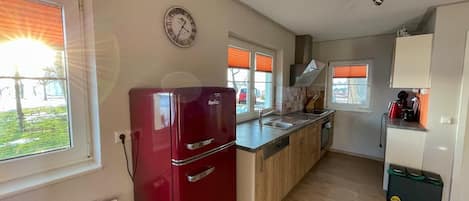 Fridge, oven, stovetop, dishwasher